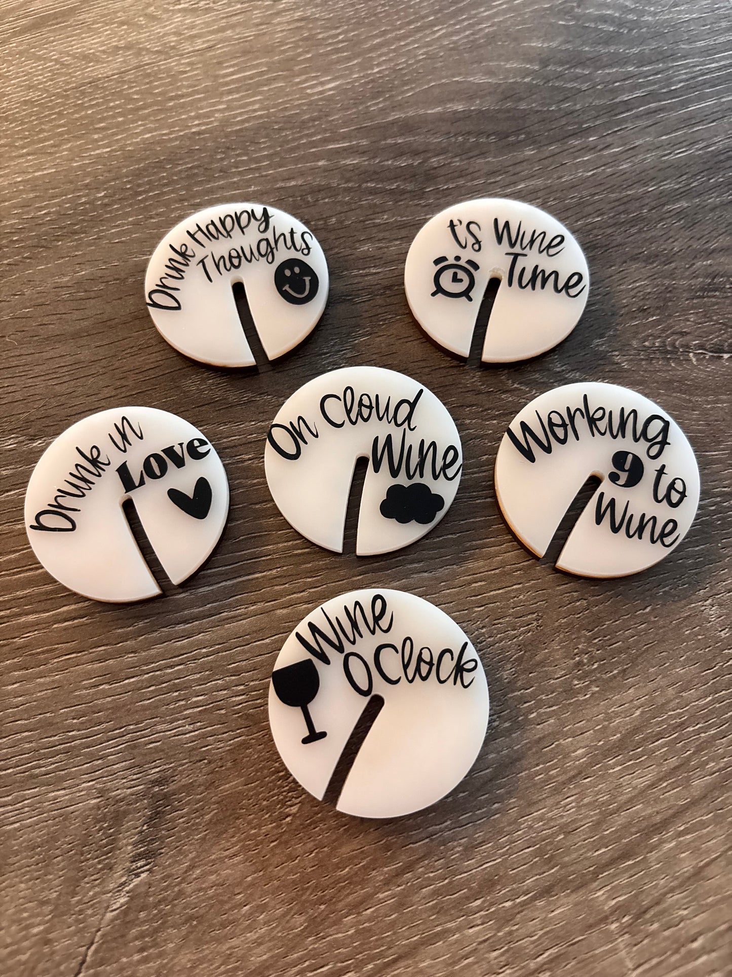 Wine Lover’s Glass Charms Set of 6