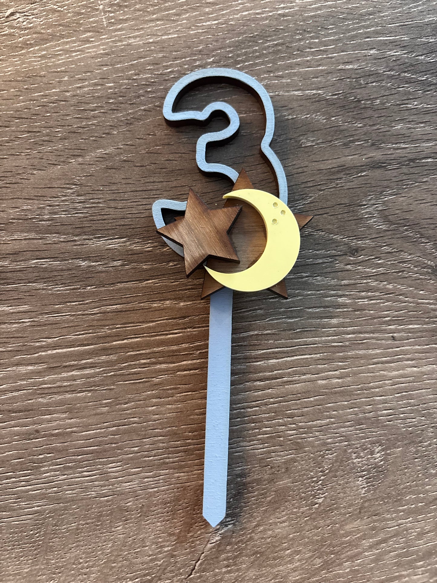 Stars & Moon 3rd Birthday Topper