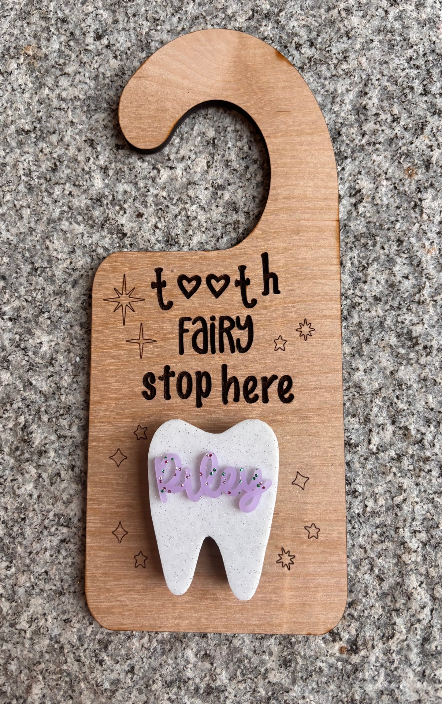 Tooth Fairy Stop Here Door Hanger