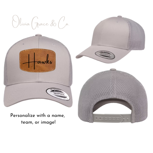 Rustic Leather Patch Classic Trucker - Customizable